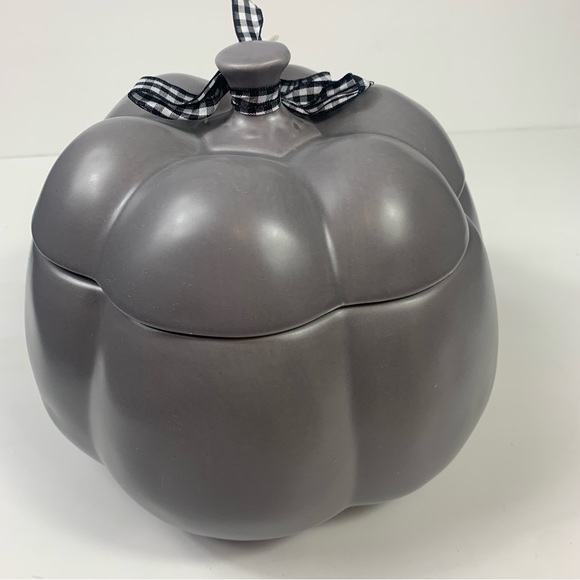 NEW Rae Dunn "HARVEST" Grey Ceramic Canister Cookie Jar - Picture 8 of 11